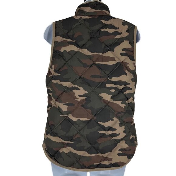 J Crew Women’s Camo Quilted Down Filled Vest Size XS - Picture 5 of 10